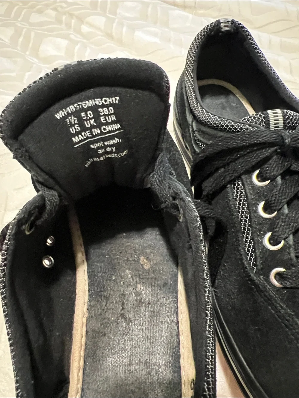 Black Suede Keds Sneakers - Picture 9 of 10